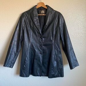 Vintage Mexican Leather  Jacket Genuine Leather Western Rodeo Style Size M